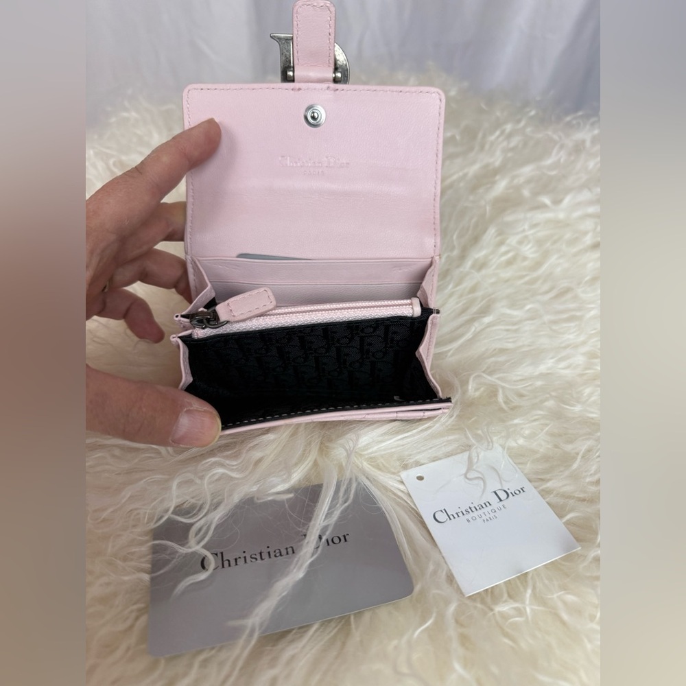 NWT Dior Light Pink Quilted Wallet - Picture 4 of 5